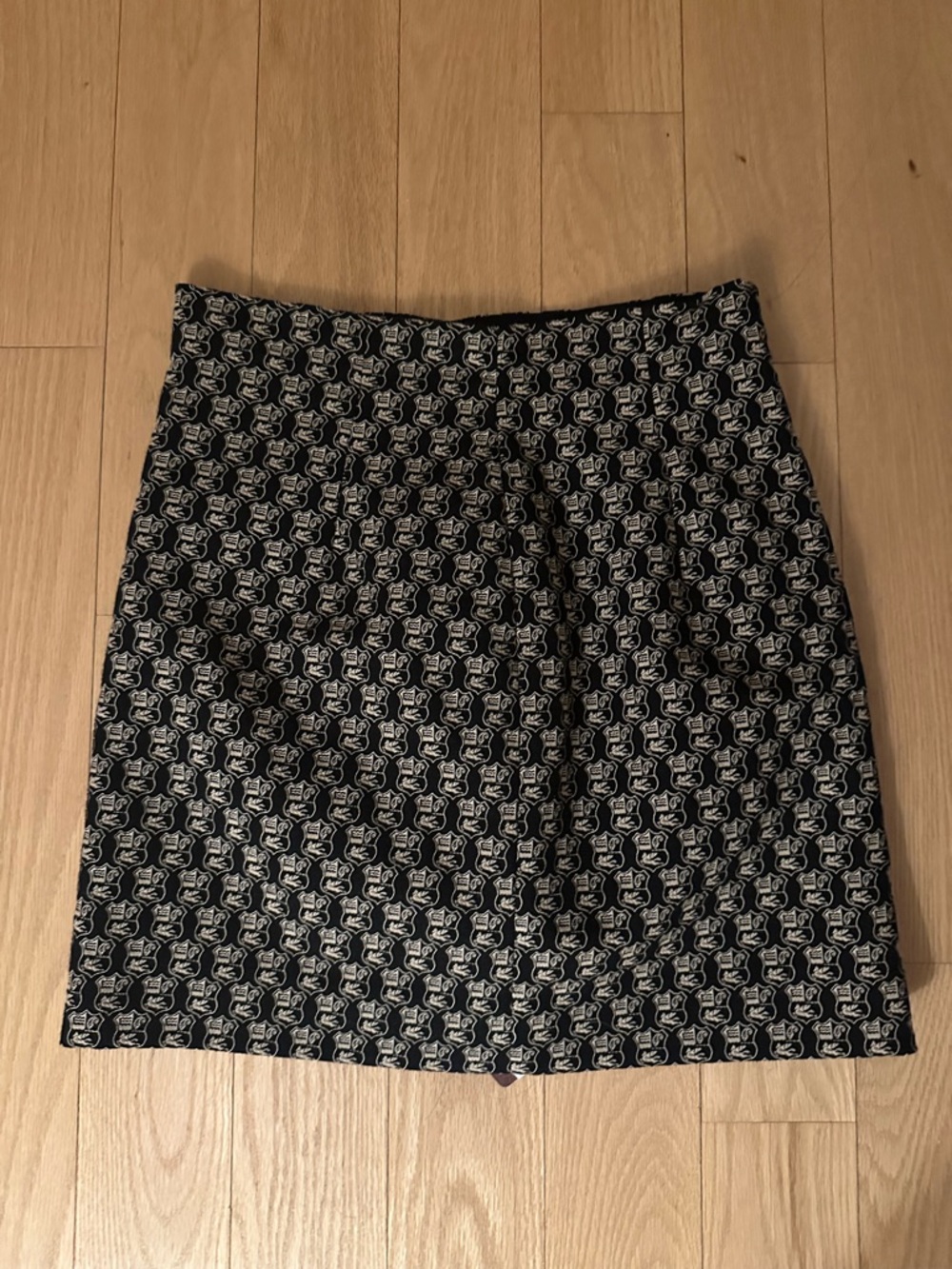 VINTAGE ETRO high waisted mini skirt with logo